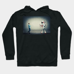 human vs robot Hoodie